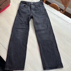 Levi’s Ribcage Ankle Jeans Black Denim 27